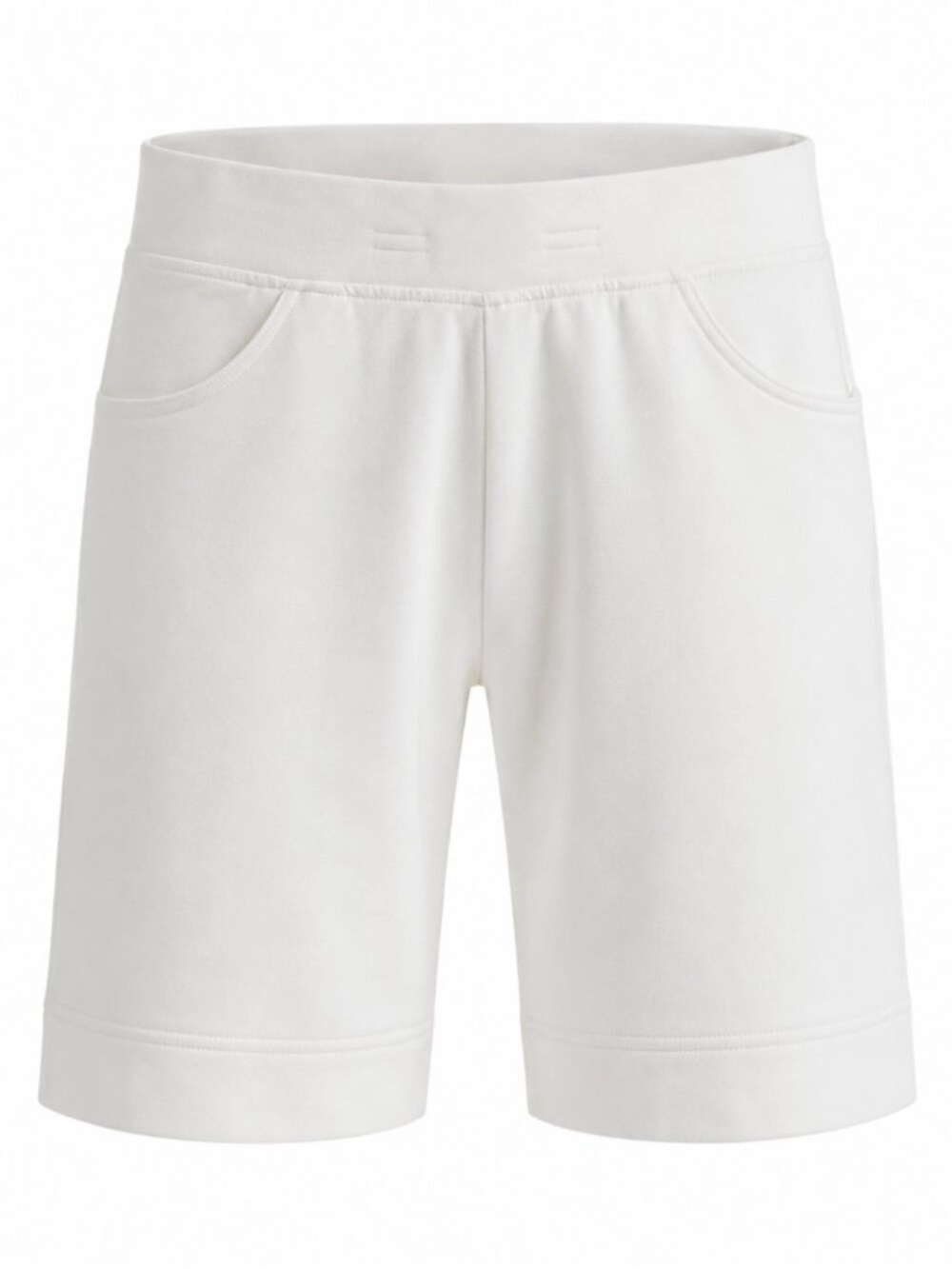 Onque Casuals White Women's Bike Shorts with Pockets